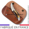 etui sommelier en cuir marron