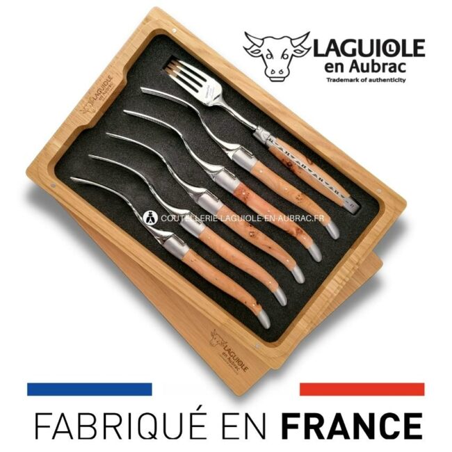 fourchettes de table laguiole en genévrier