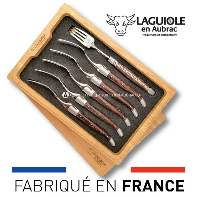 fourchettes de table laguiole en wenge