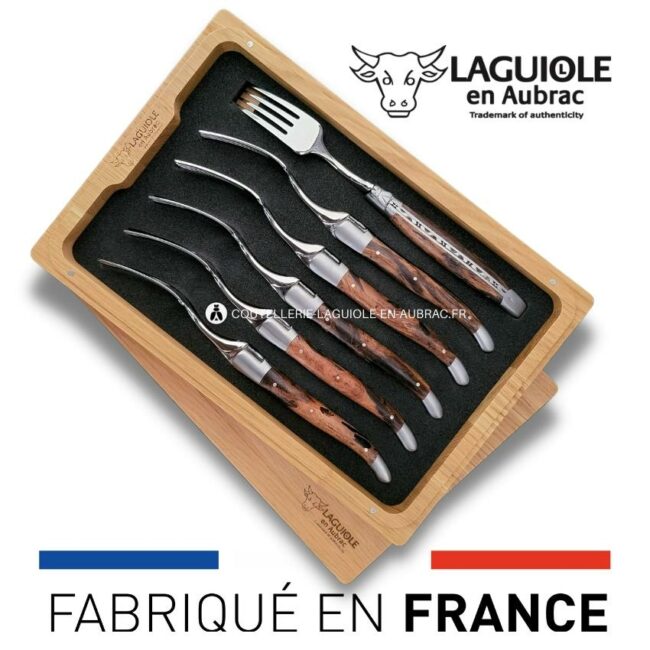 fourchettes de table laguiole en cep de vigne