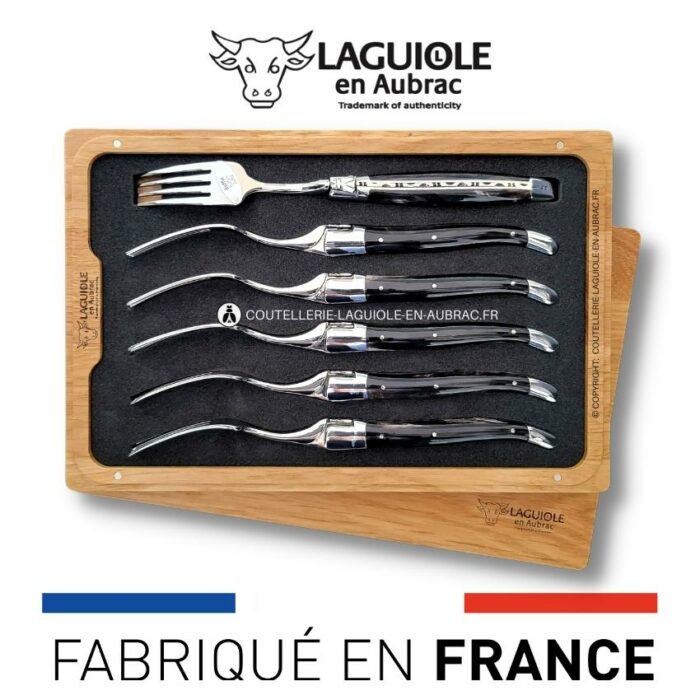 fourchettes de table laguiole en corne de buffle