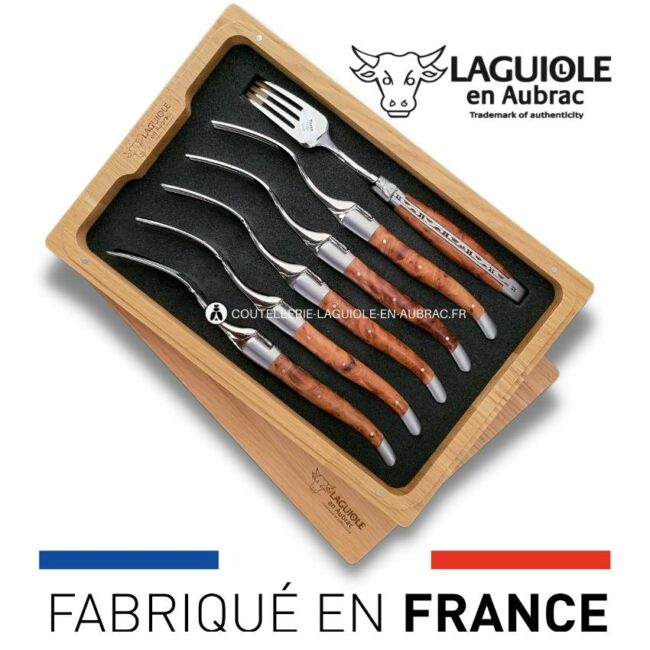 fourchettes de table laguiole en thuya