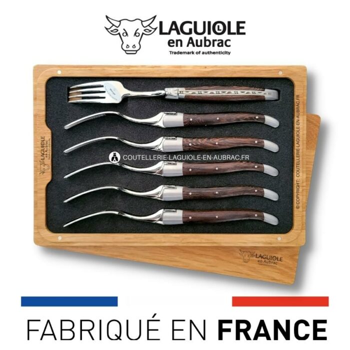 fourchettes de table laguiole en wenge