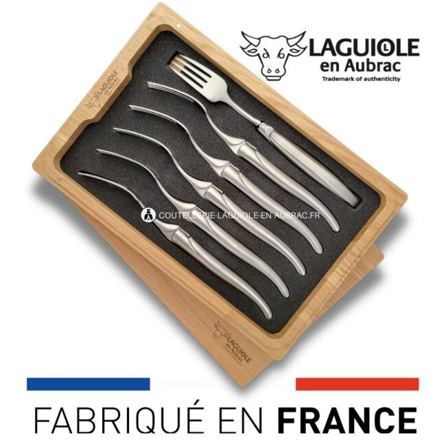 fourchettes de table laguiole tout inox satiné