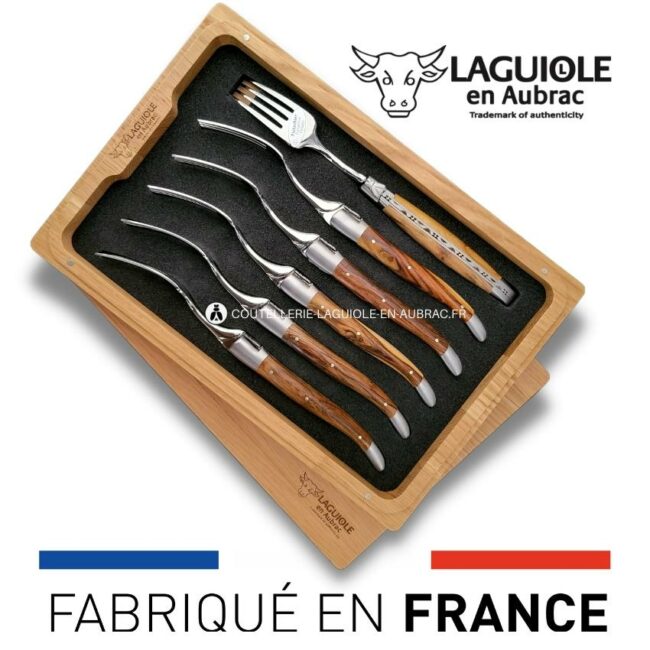 fourchettes de table laguiole en pistachier