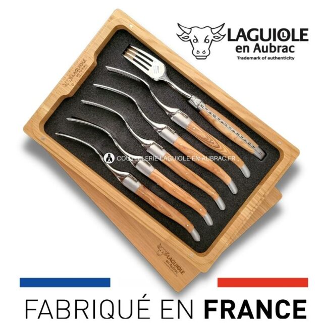 fourchettes de table laguiole en olivier