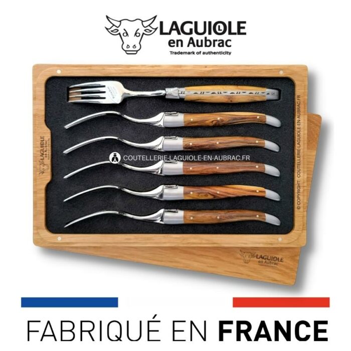 fourchettes de table laguiole en pistachier