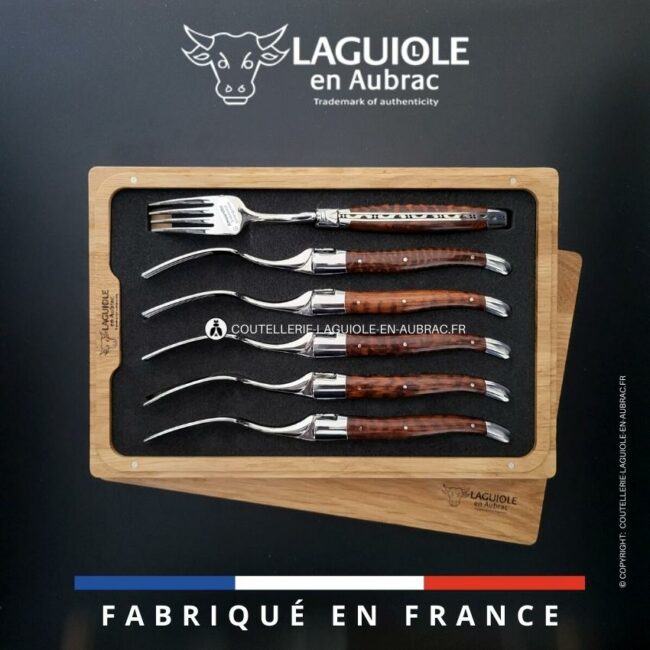 fourchettes de table laguiole en amourette