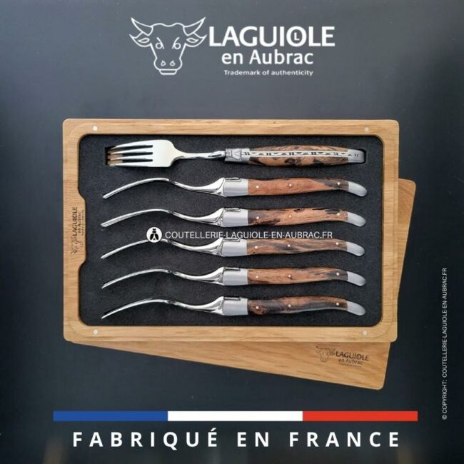 fourchettes de table laguiole en cep de vigne
