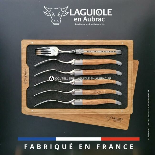 fourchettes de table laguiole en olivier
