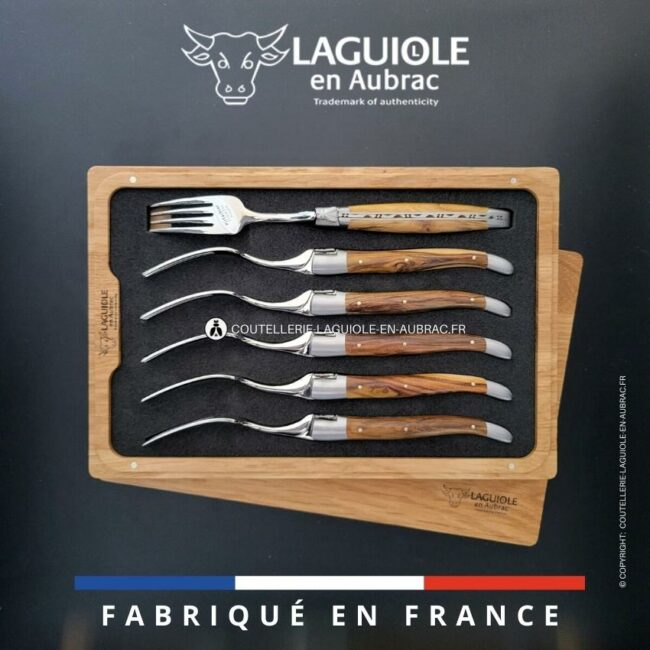fourchettes de table laguiole en pistachier