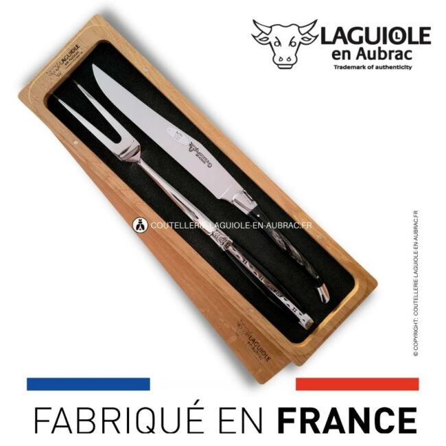service à découper laguiole en corne de buffle