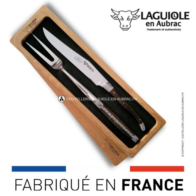 service à découper laguiole en wenge