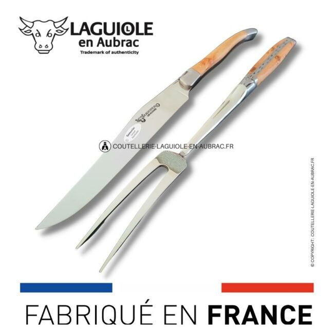 service à découper laguiole en genévrier