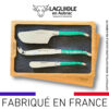service à fromage laguiole en malachite