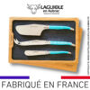 service à fromage laguiole en turquoise