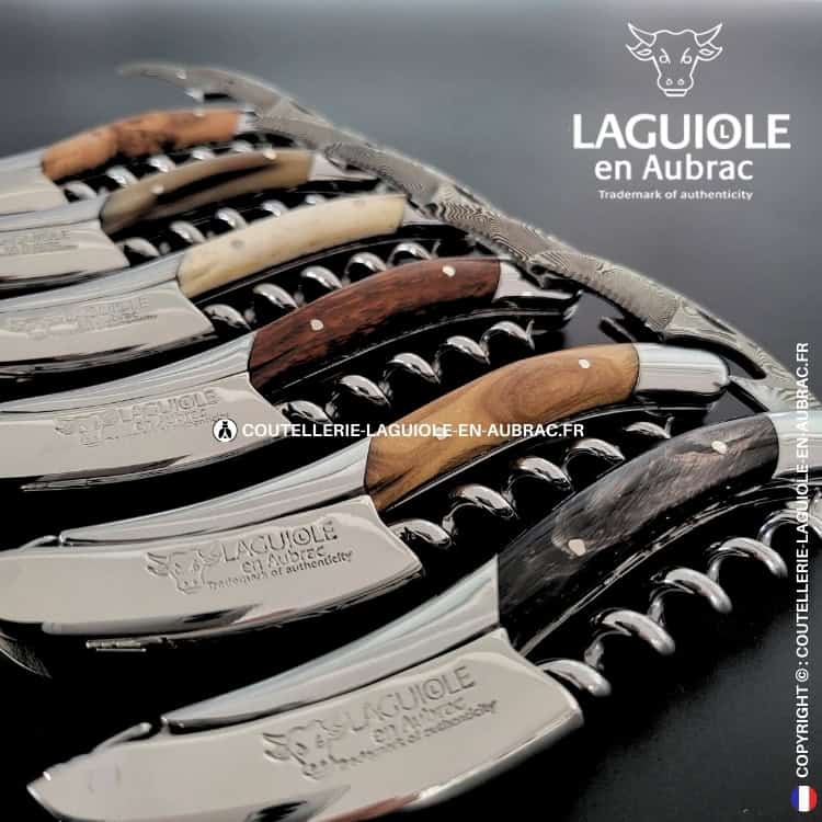 collection 6 sommeliers à lame damas laguiole en aubrac