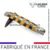 couteau laguiole marqueterie damier Ébène et olivier