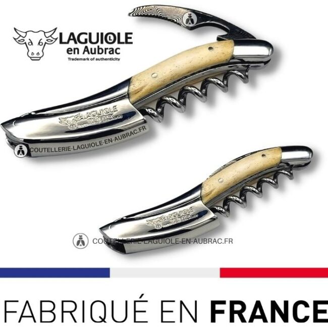 sommelier prestige laguiole en aubrac lame damas os brillant