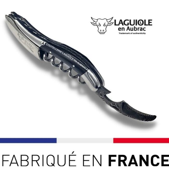 sommelier prestige laguiole en aubrac lame damas corne de buffle