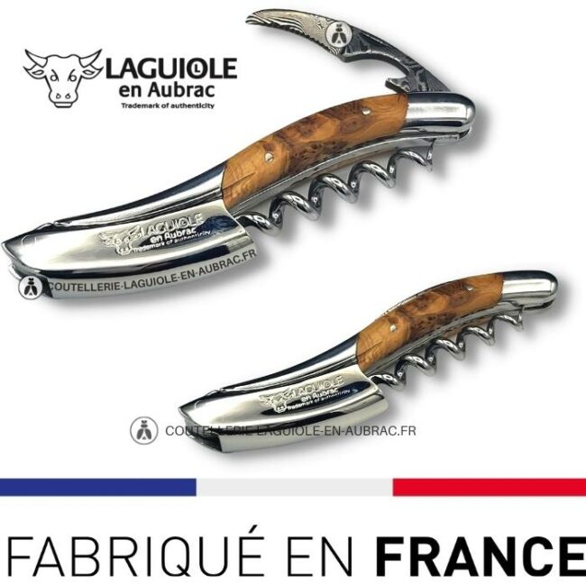 sommelier prestige laguiole en aubrac lame damas genévrier