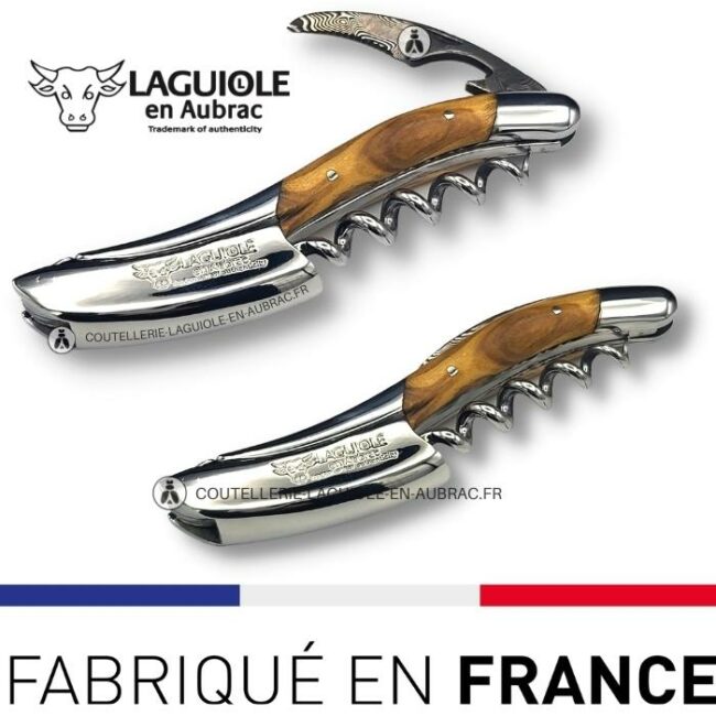 sommelier prestige laguiole en aubrac lame damas olivier
