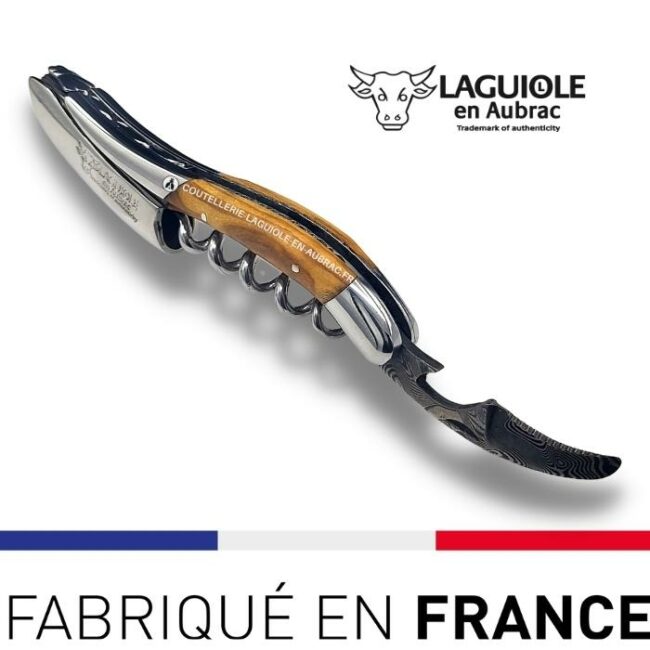 sommelier prestige laguiole en aubrac lame damas olivier