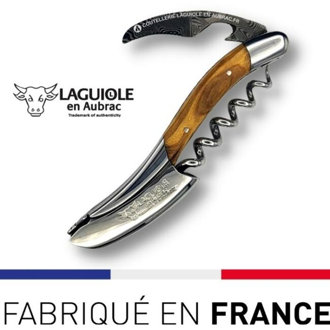 sommelier prestige laguiole en aubrac lame damas olivier