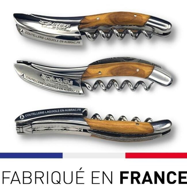 sommelier prestige laguiole en aubrac lame damas olivier