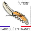 sommelier laguiole en aubrac marqueterie grappe de raisin genévrier