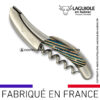 sommelier laguiole marqueterie samba turquoise