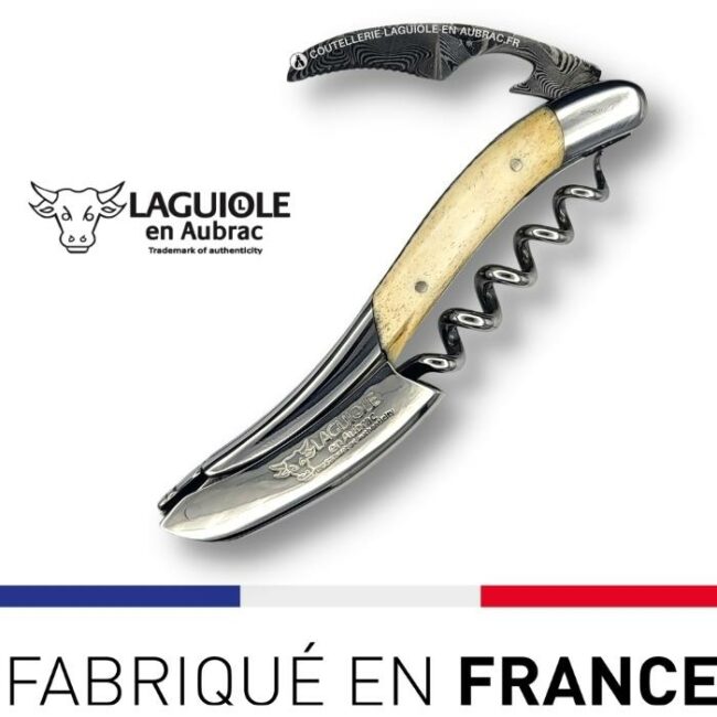 sommelier prestige laguiole en aubrac lame damas os brillant