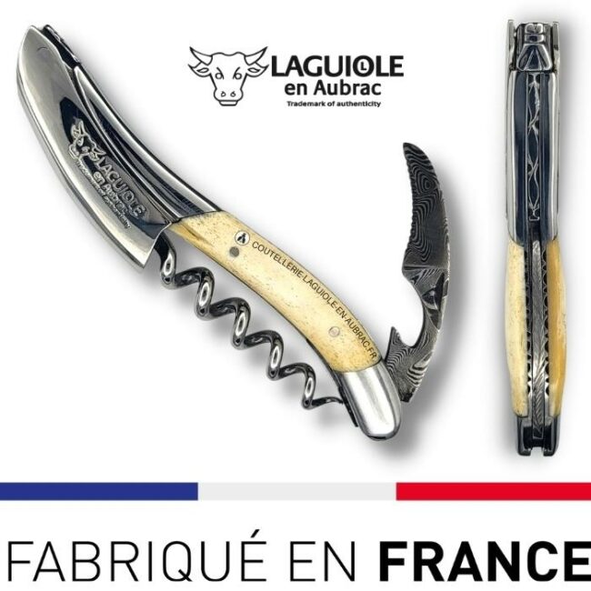 sommelier prestige laguiole en aubrac lame damas os brillant