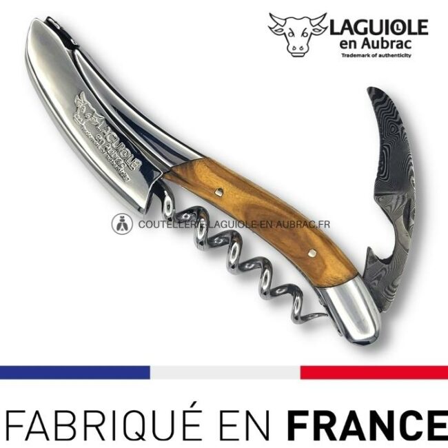 sommelier prestige laguiole en aubrac lame damas os brillant