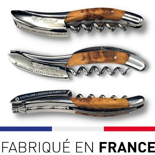 sommelier prestige laguiole en aubrac lame damas genévrier
