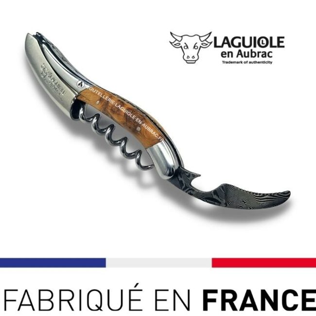 sommelier prestige laguiole en aubrac lame damas genévrier