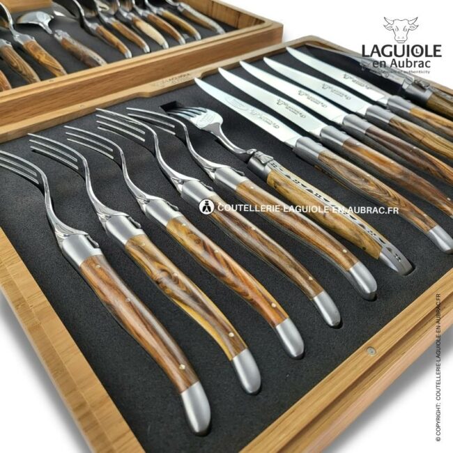 ménagère laguiole 24 pièces en pistachier