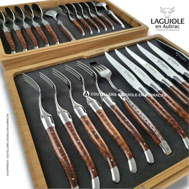 ménagère laguiole 24 pièces en amourette