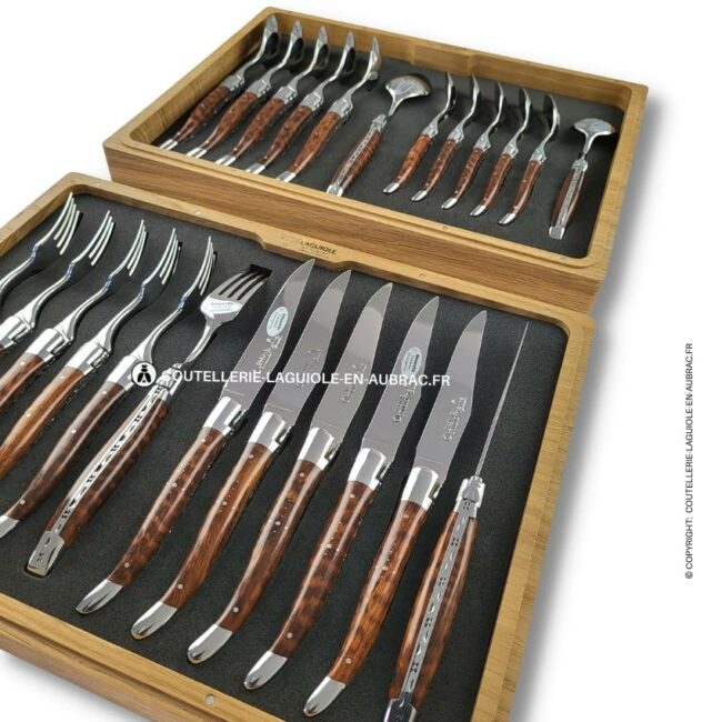 ménagère laguiole 24 pièces en amourette