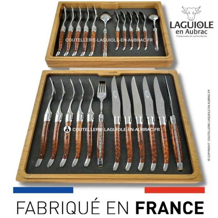 ménagère laguiole 24 pièces en amourette