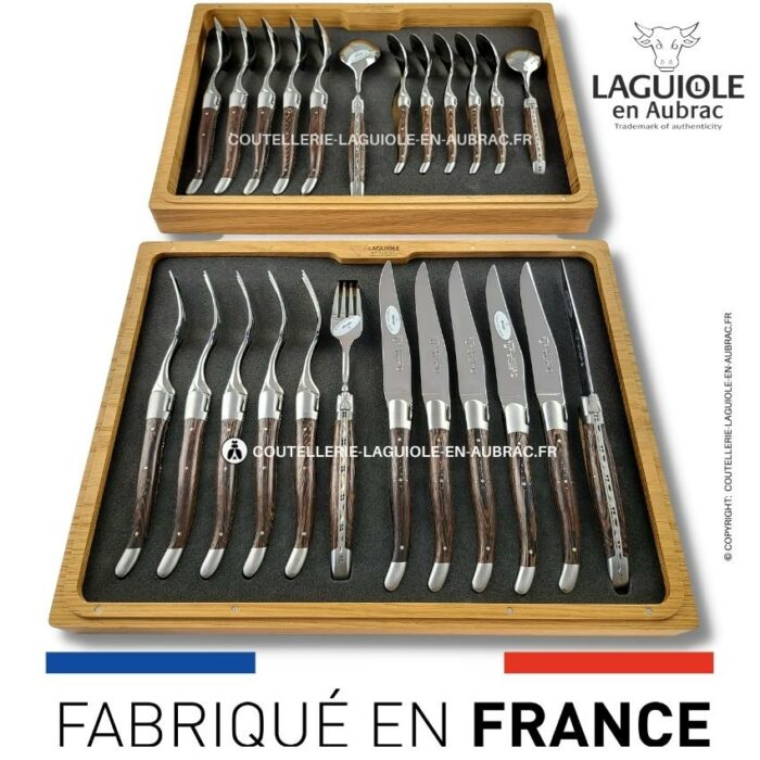 ménagère laguiole 24 pièces en wenge