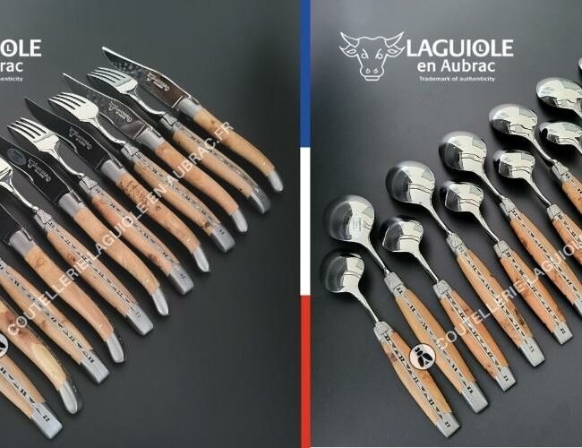 ménagère laguiole 24 pièces en genévrier