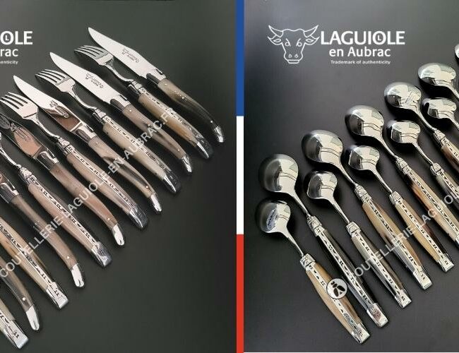 ménagère laguiole 24 pièces en pointe de corne