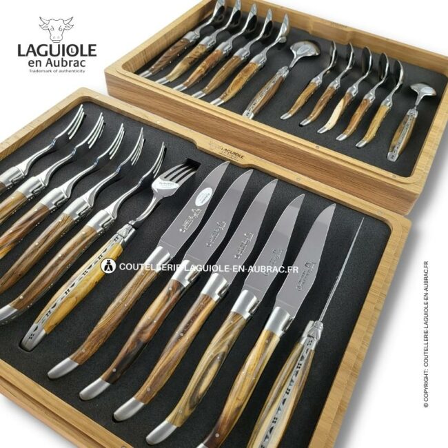 ménagère laguiole 24 pièces en pistachier