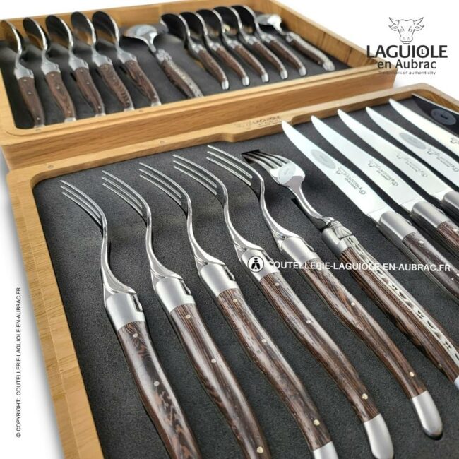 ménagère laguiole 24 pièces en wenge