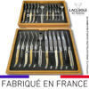 ménagère laguiole 24 pièces en cornes mixtes