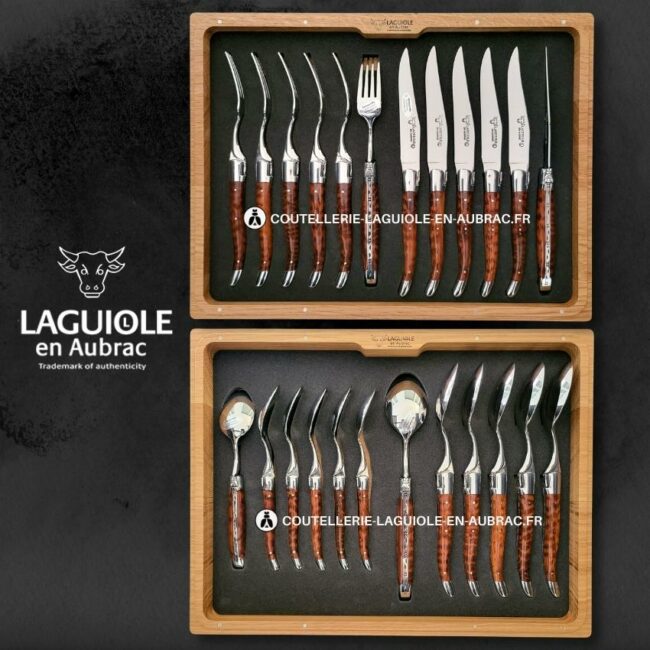 ménagère laguiole 24 pièces en amourette