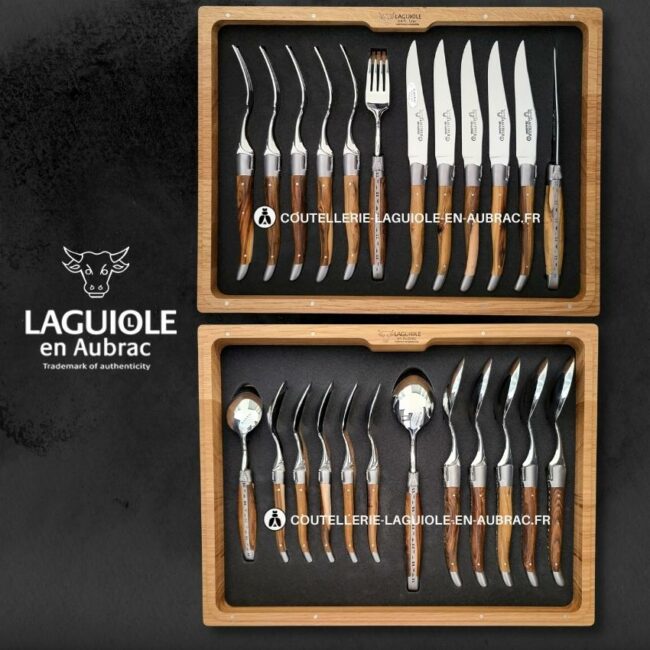 ménagère laguiole 24 pièces en pistachier