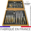 ménagère laguiole 24 pièces en pointe de corne