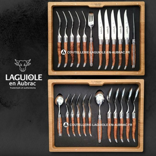 ménagère laguiole 24 pièces en thuya